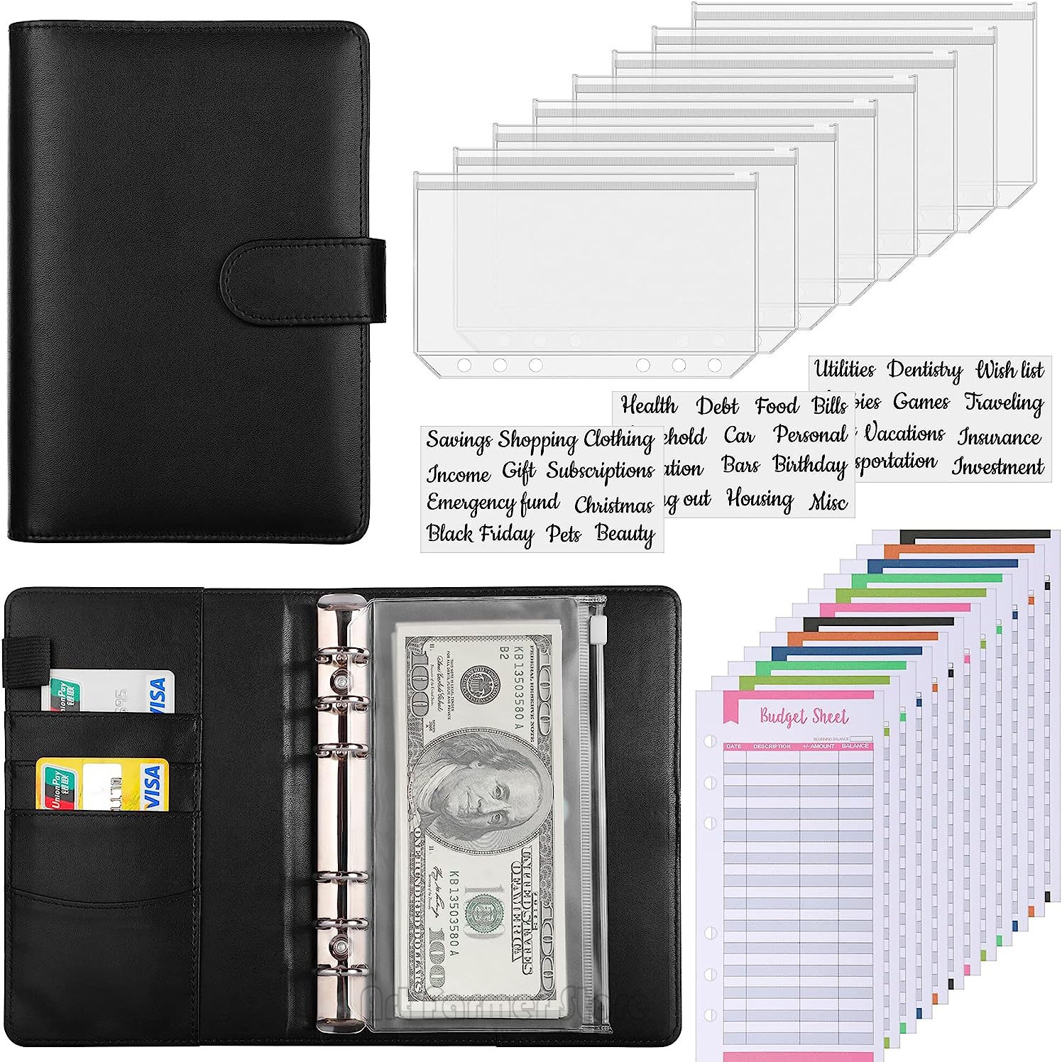 Planner Weekly Budget - 현금 봉투 저축 도서 예산 플래너가