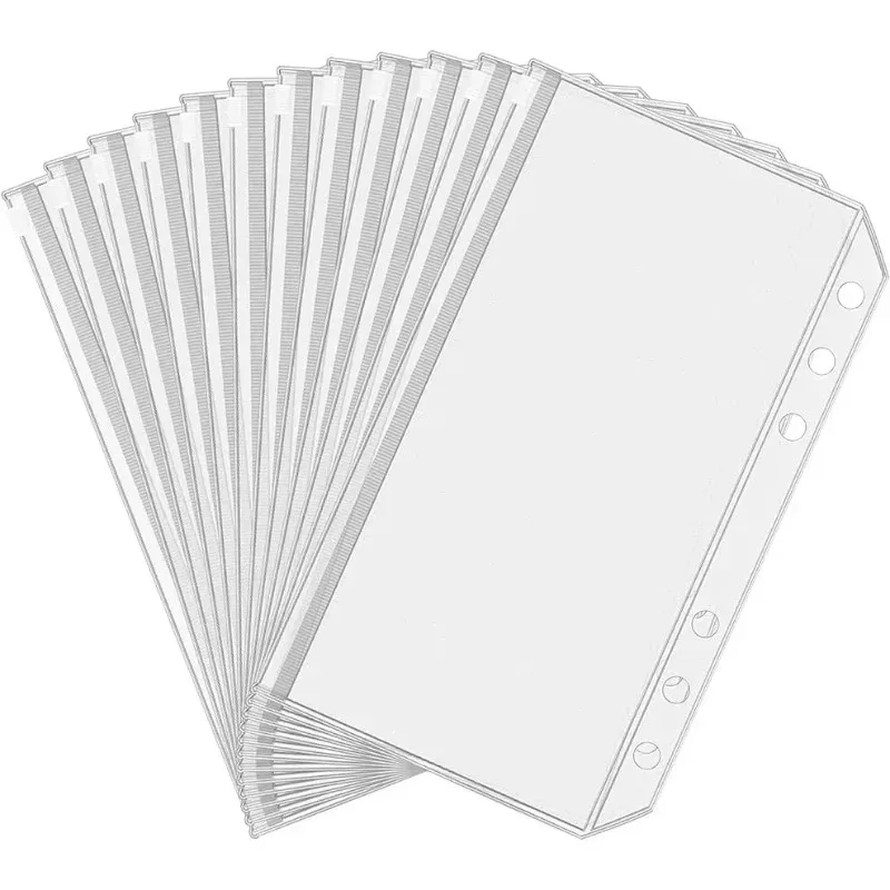 Planner Weekly Budget - 6-24PCS A6 6홀 지퍼 바인더 포켓