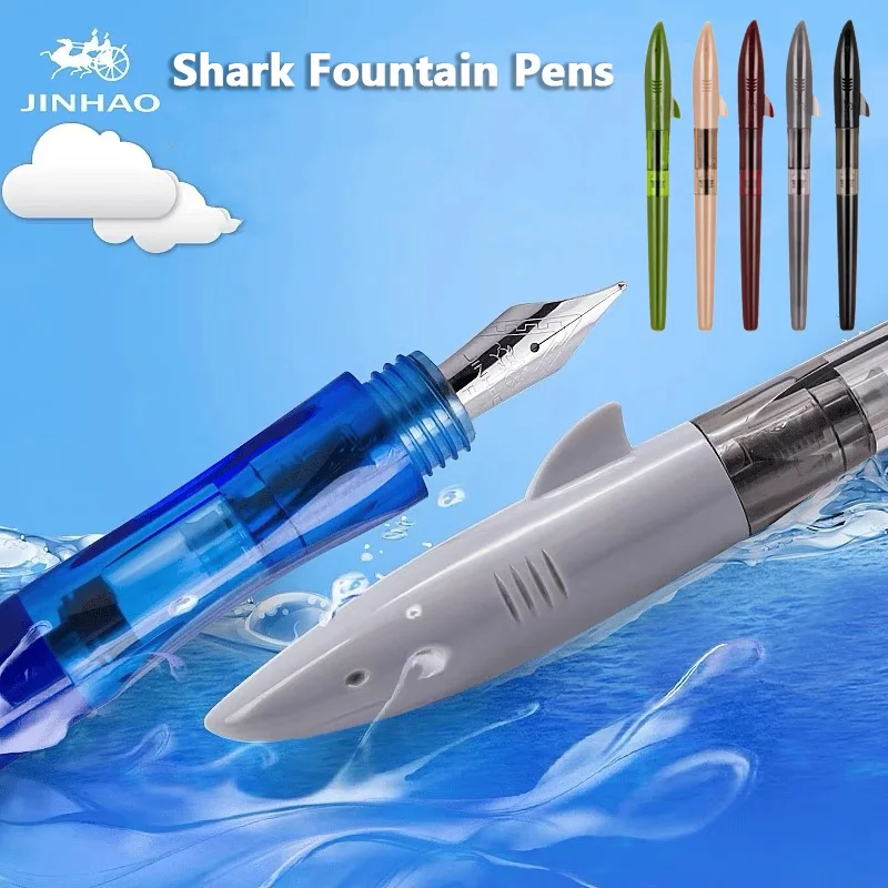 Stationery Supplies Business - Jinhao 귀여운 상어 만년필, F 펜촉,
