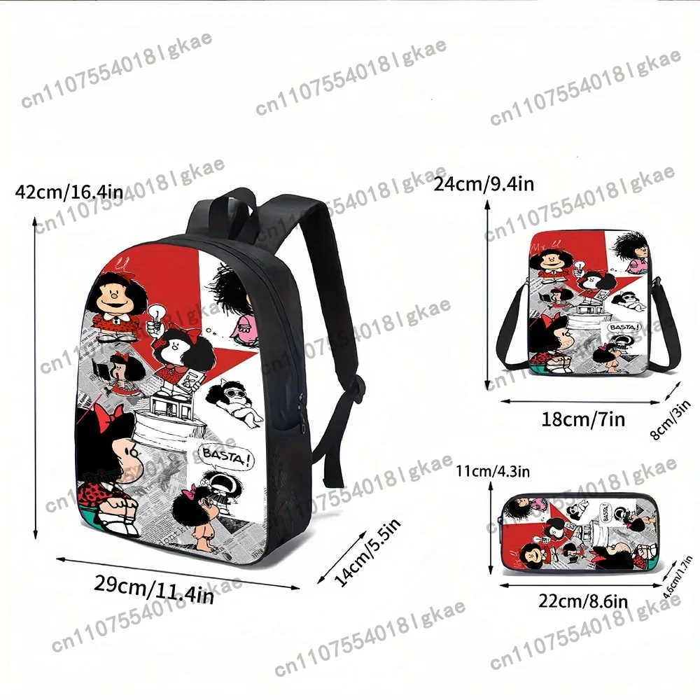 MAFALDA 10대용 3피스 백팩 세트 - 대용량,  - Pencil Case Large 리뷰 및 가격