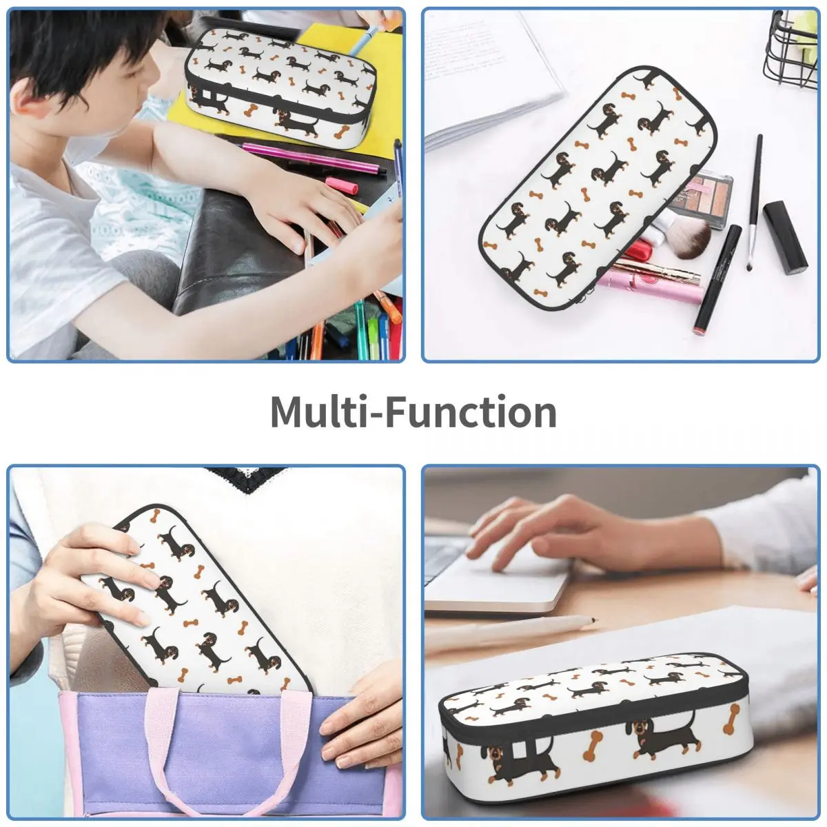 블랙 앤 탄 닥스훈트 소시지 개 연필 케이스 학생 선물 - Tan Stationery & Office Supply 리뷰 및 가격