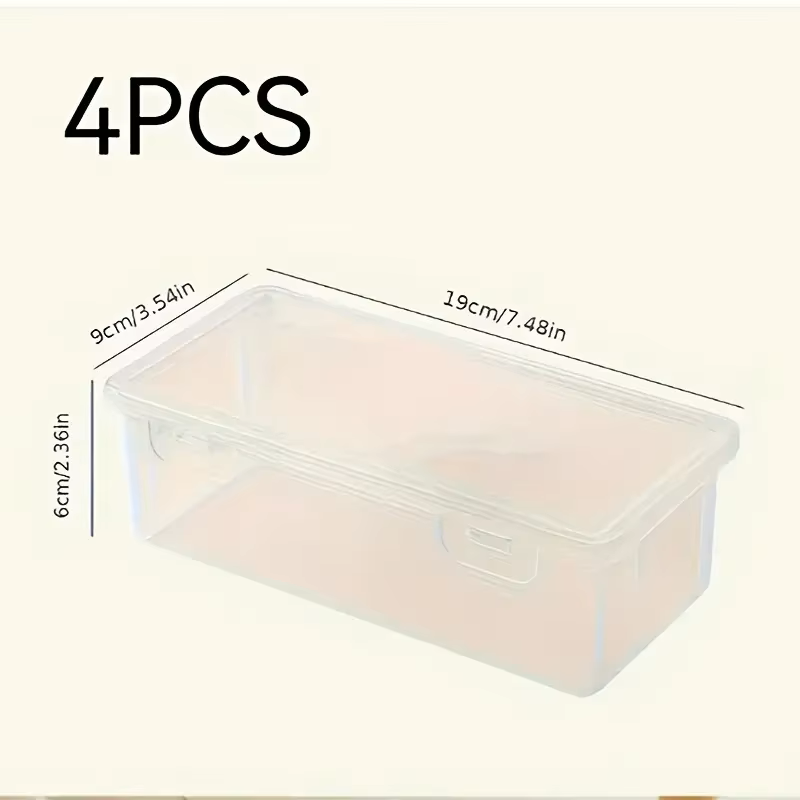 뚜껑이 있는 대형 투명 PP 수납함 4개, 사무용품,  - Stationery And Office Supply Stores 리뷰 및 가격
