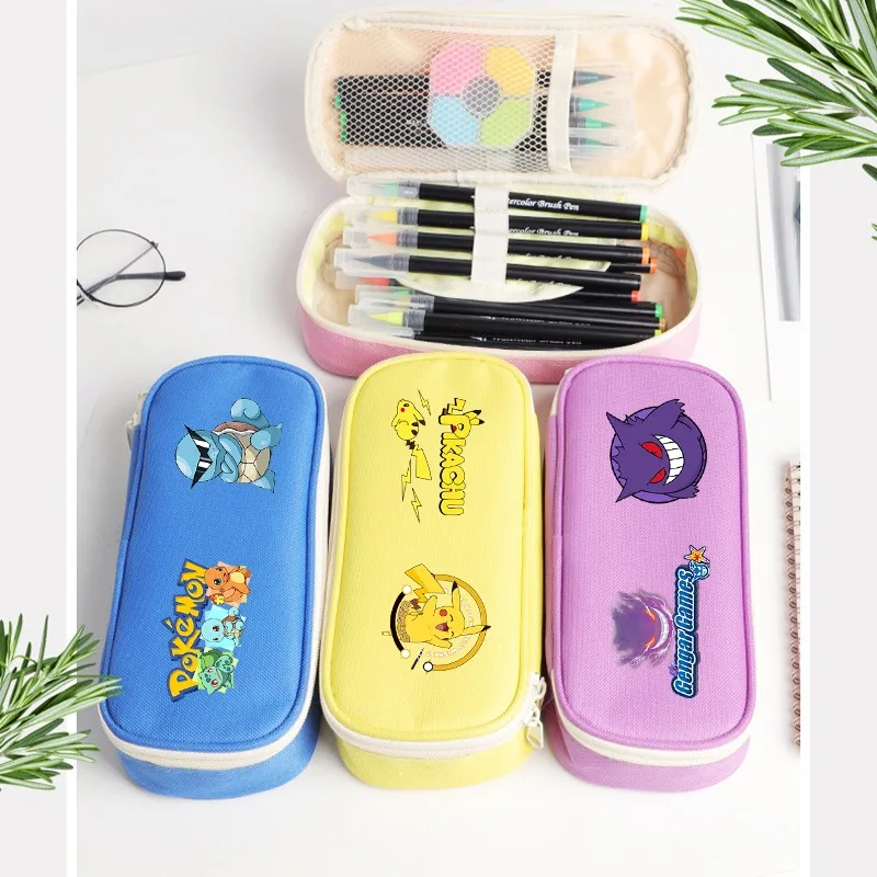 포켓몬 피카추 연필 케이스 귀여운 학생 문구 만화 애니 - Pencil Case Large 리뷰 및 가격