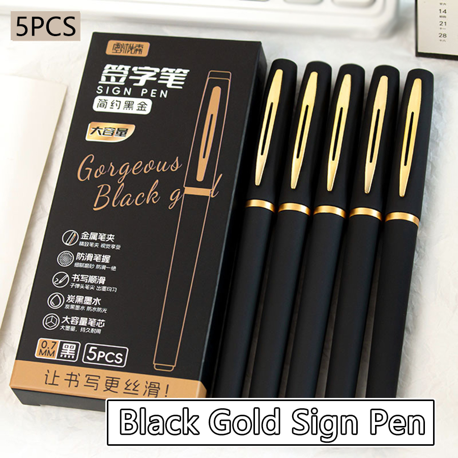 5 개/갑 대용량 젤 펜 0.5/0.7/1.0mm 팁  - Stationery Supplies Business 리뷰 및 가격