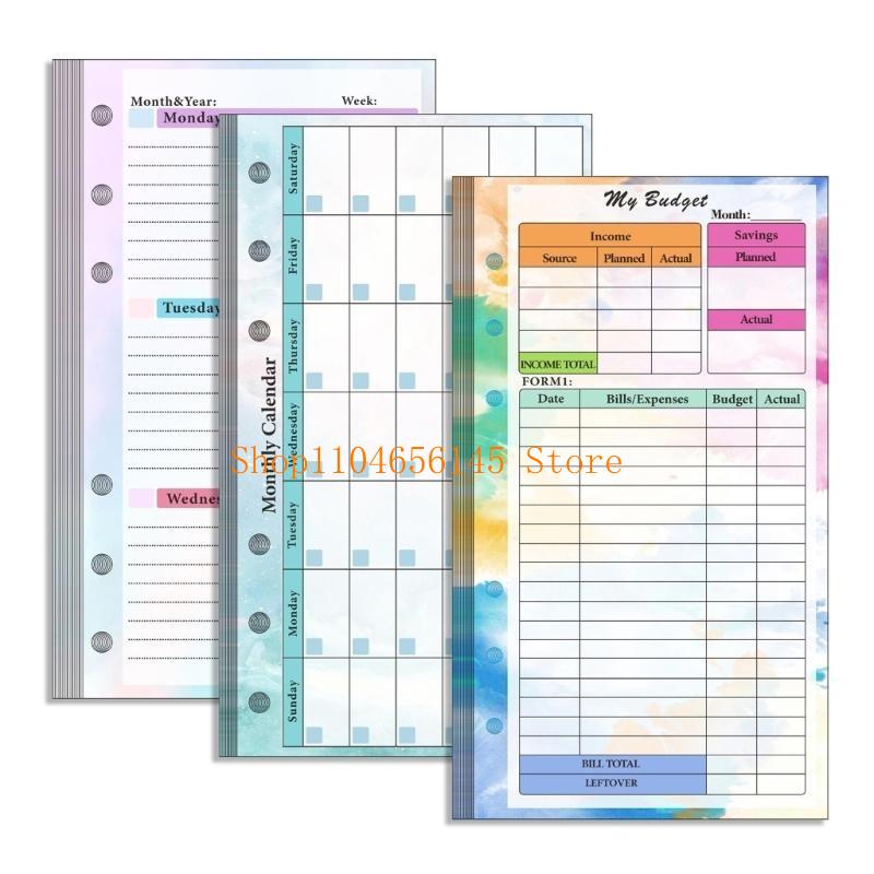 루즈 리프 리필 용지, 줄지 있는 시트, 예산/주간/월 - Planner Weekly Budget 리뷰 및 가격