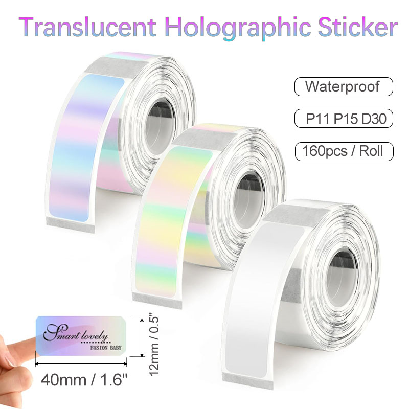 D30 투명 홀로그램 열전사 라벨 용지 12*40mm  - Label Printer Tape 리뷰 및 가격