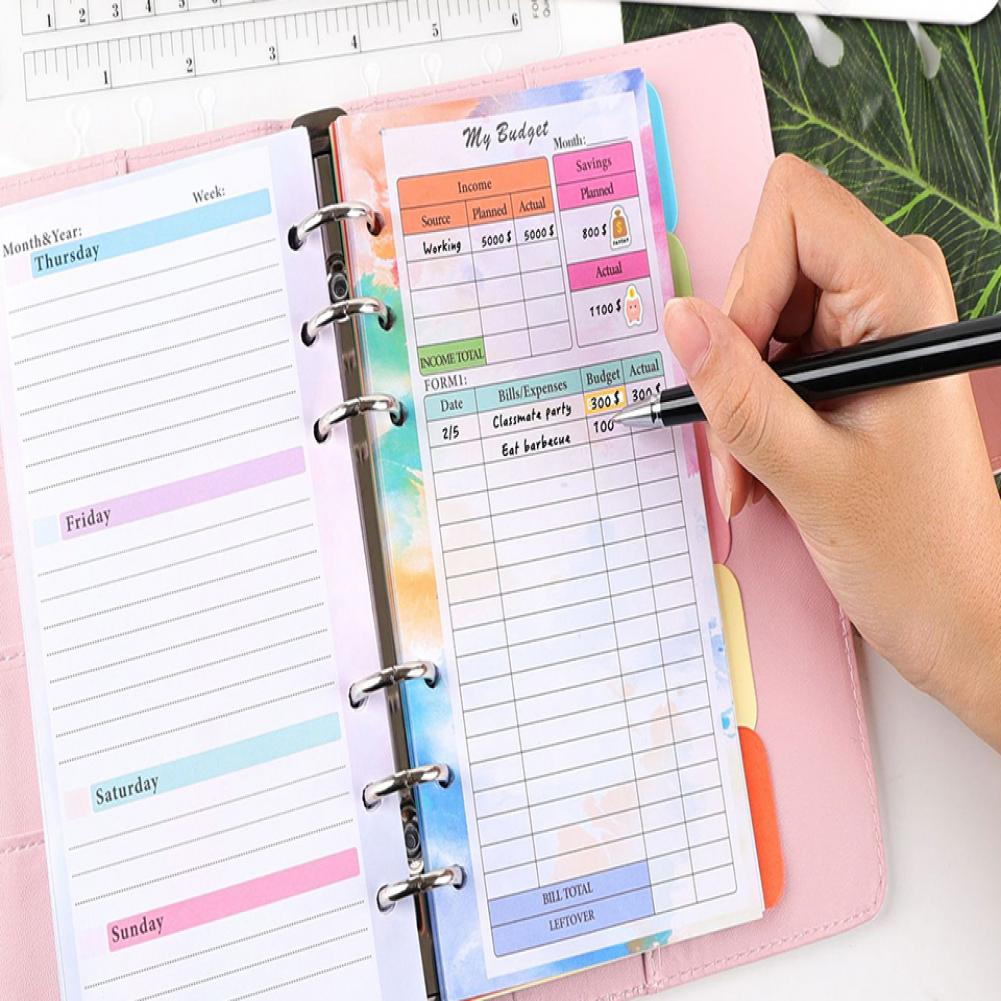 다채로운 월별 주간 플래너, 달력 삽입, 느슨한 잎 노 - Planner Weekly Budget 리뷰 및 가격