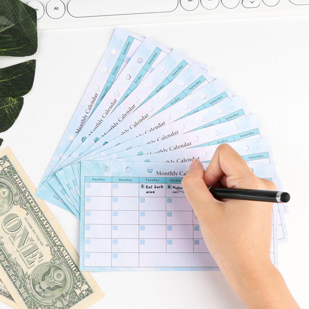 다채로운 월별 주간 플래너, 달력 삽입, 느슨한 잎 노 - Planner Weekly Budget 리뷰 및 가격