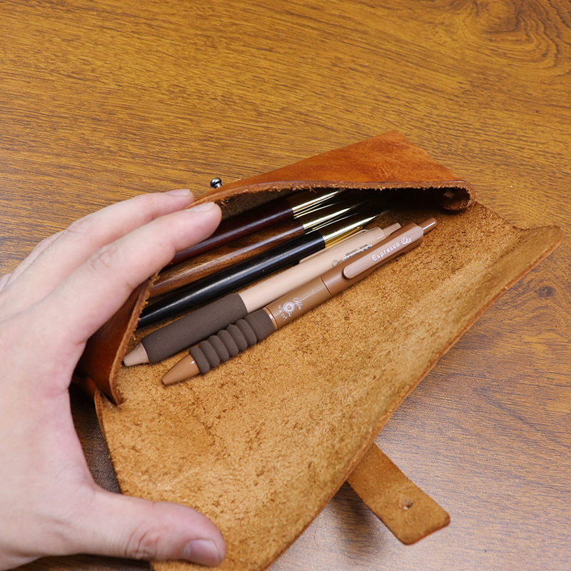 한국 스타일 빈티지 베지터블 태닝 가죽 롱 월렛 다용도 - Tan Stationery & Office Supply 리뷰 및 가격
