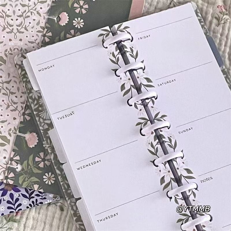 슬림 타입 버섯 구멍 루스 리프 저널 노트 주간 월간  - Planner Weekly Budget 리뷰 및 가격