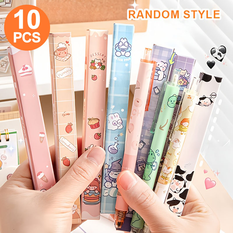 블라인드 박스에 담긴 10개의 싱글 젤 펜, 학생, 사 - Stationery Supplies Business 리뷰 및 가격